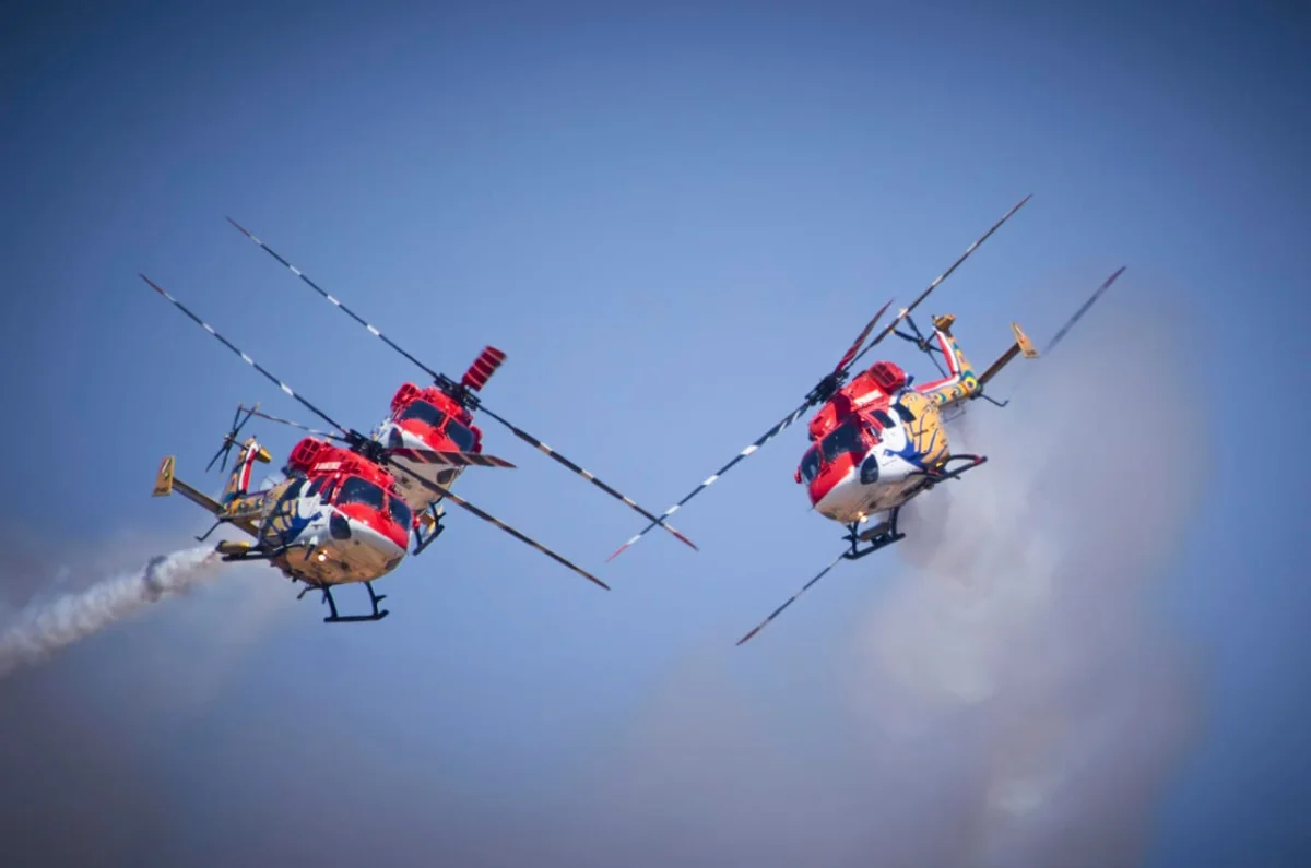 IAF Sarang Team to Showcase Dolphin Leap and Spot Stall Turn at Egypt International Airshow
